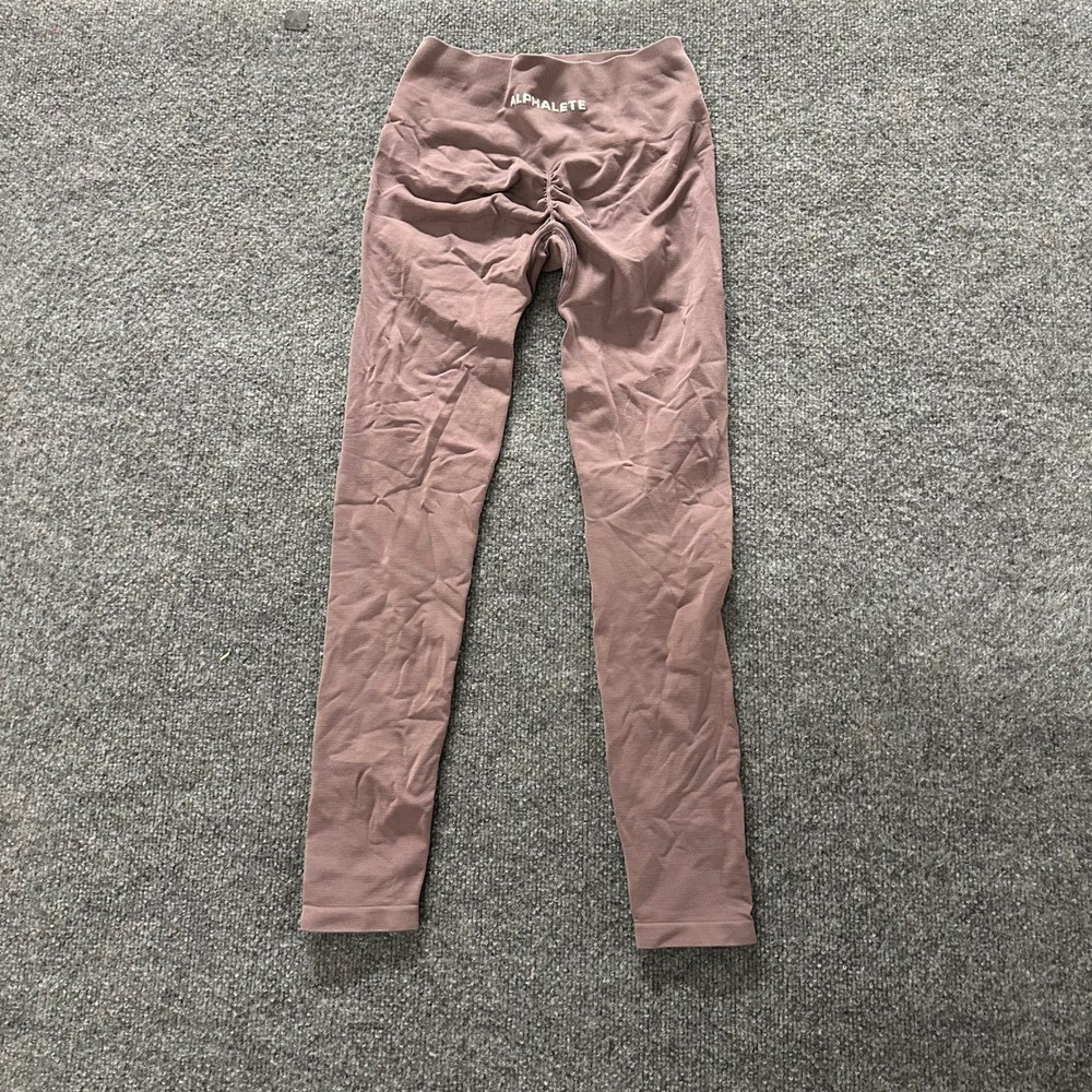 Alphalete Leggings Womens Size S Mauve Purple Seamless Scrunch Butt Athletic